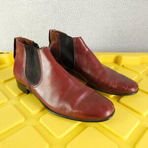 Crockett Jones Cheleas Mens 7.5 D Burgundy Leather Slip On England Shoes